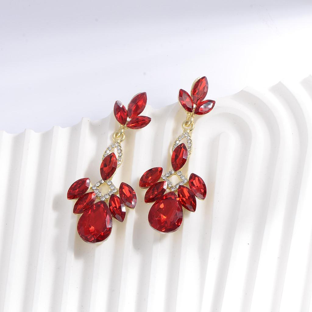 Tassel Long Earrings With Geometric Zircon Stones For Women Summer