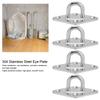 4 Pcs 304 Stainless Steel Eye Plate Ceiling Wall Mount Hook for Swings Hammocks Decorations 5#