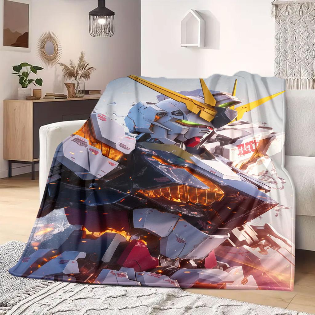 Gundam Exia 00 Flannel Blanket Warm,Comfortable,Suitable for Bedrooms,Sofas,Beds,Chairs,Picnics,Travel