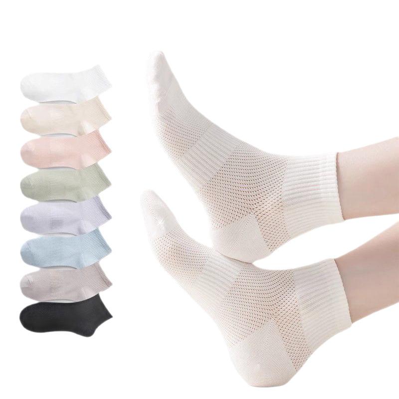 Summer Lightweight Mesh Breathable Sweat-absorbing Socks for Children, Short-tube Sports Pure Cotton Socks