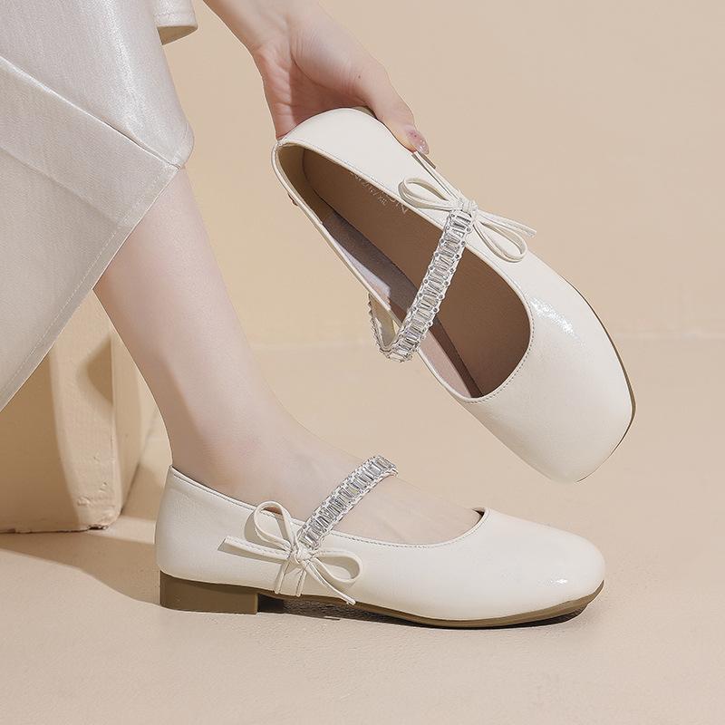 

Mary Jane small leather shoes women s new summer women s shoes temperament square head thick heel single shoes with skirt shoes 35