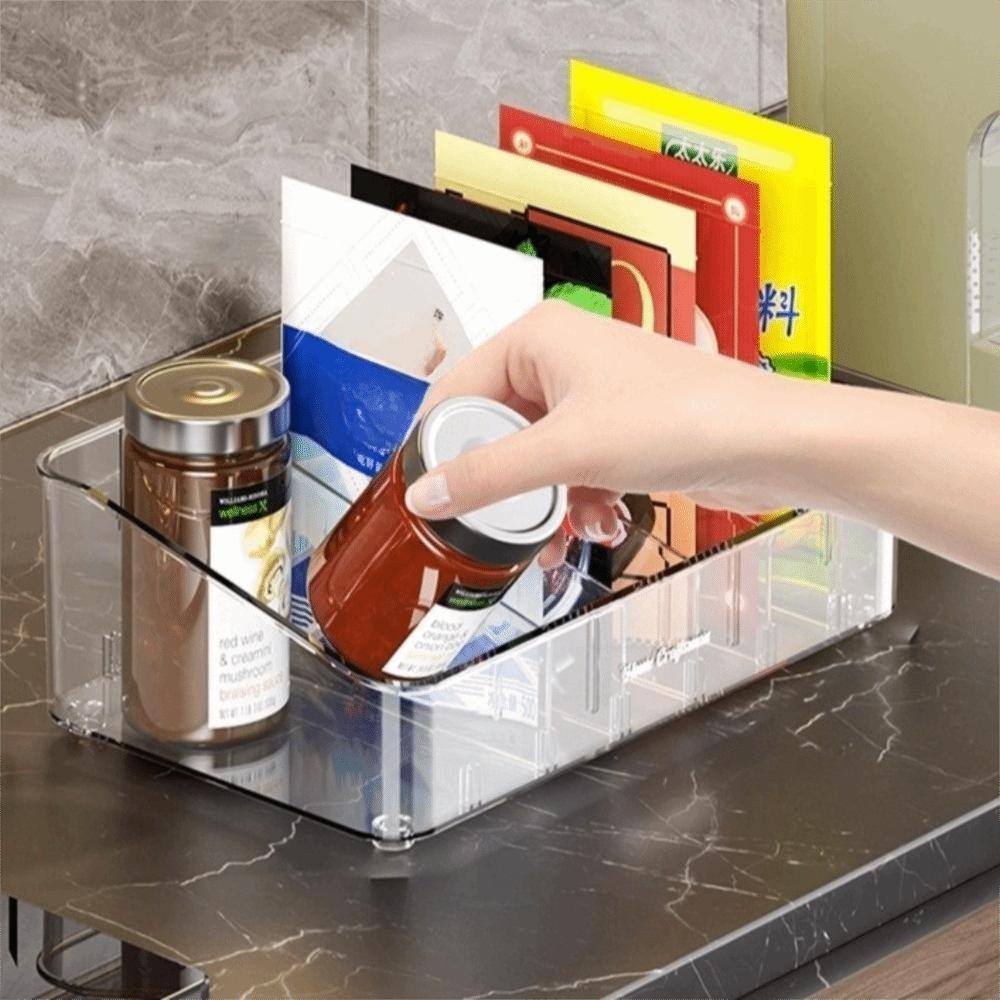 Plastic Compartment Holder Transparent Makeup Holder New Storage Rack Desk Organizer