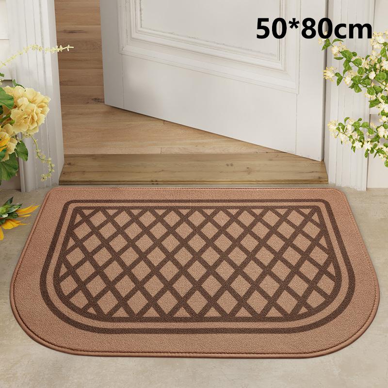 50x80cm Non-Slip Doormat Dustproof Carpet Water Absorbent Square Entryway Rug A