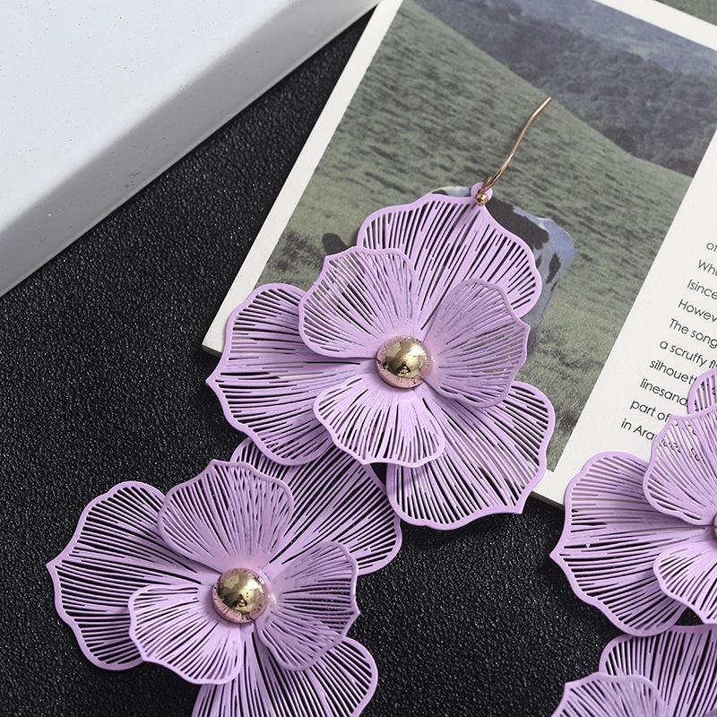 Französische Blumenohrringe für Damen Modisch und vielseitig