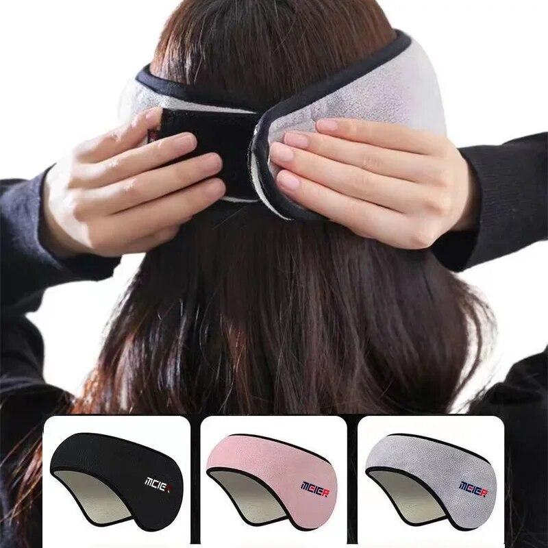 Earmuff Sleep Mask Plush Sleeping Mask Eyemuff Eye Cover for Women Warm Relax Plush Blindfold Cotton Eyes Bandage with Earplus