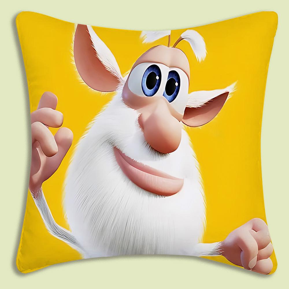 Cartoon B-Booba Funny Cute Pillow Covers Cartoon Sofa Decorative Home Double-Sided Printing Short Plush Cute Cushion Cover