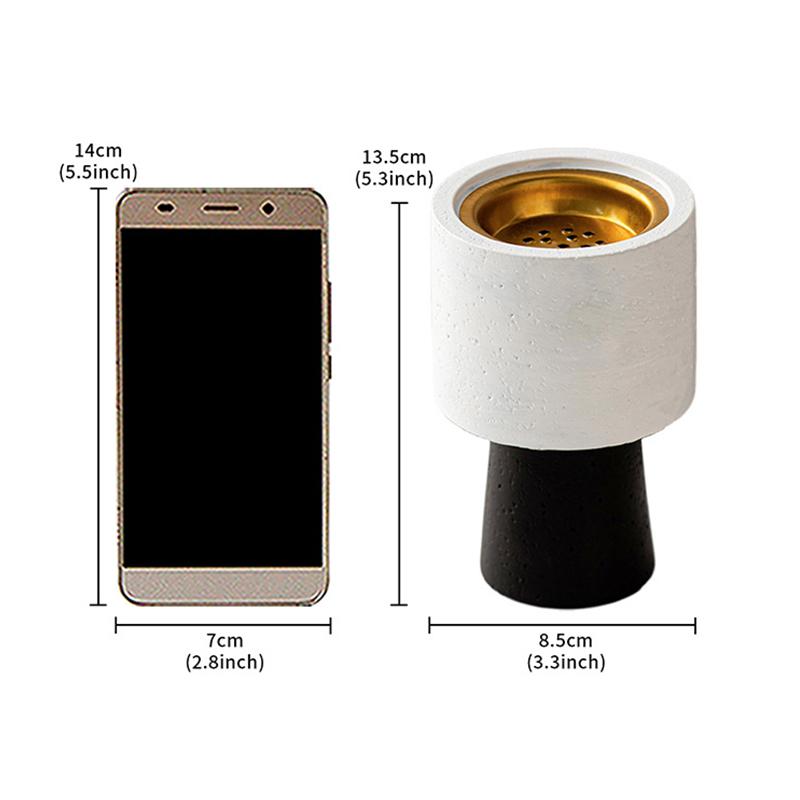 1PC Color Block Unique Cement Ambience Handheld Decorative Solid Color Ornament Aromatherapy Stove Desktop Tabletop Home Supplies