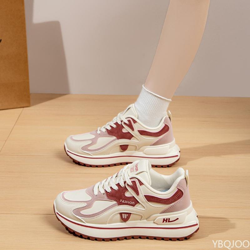 Frühlings- und Herbstmode Neue Damen-Freizeit-Sportschuhe Trendige Vielseitige Atmungsaktive Schuhe mit Höhenabsatz für Damen