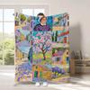 Van Gogh's Checkered Theme polyester Bedroom velvet flannel soft sofa cover blanket Fleece soft sofa cover blankets for beds