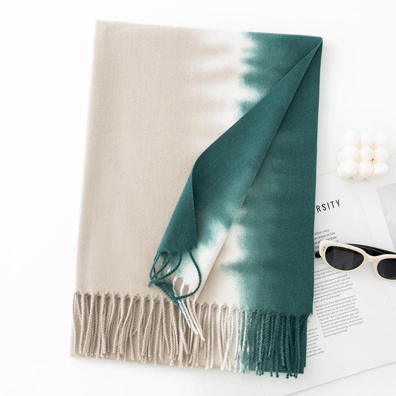 Winter Warm Print Cashmere Shawl Scarf Luxury Colorful Blanket Pashmina Wraps Bufanda With Tassel Casual Echarpe Poncho Stole