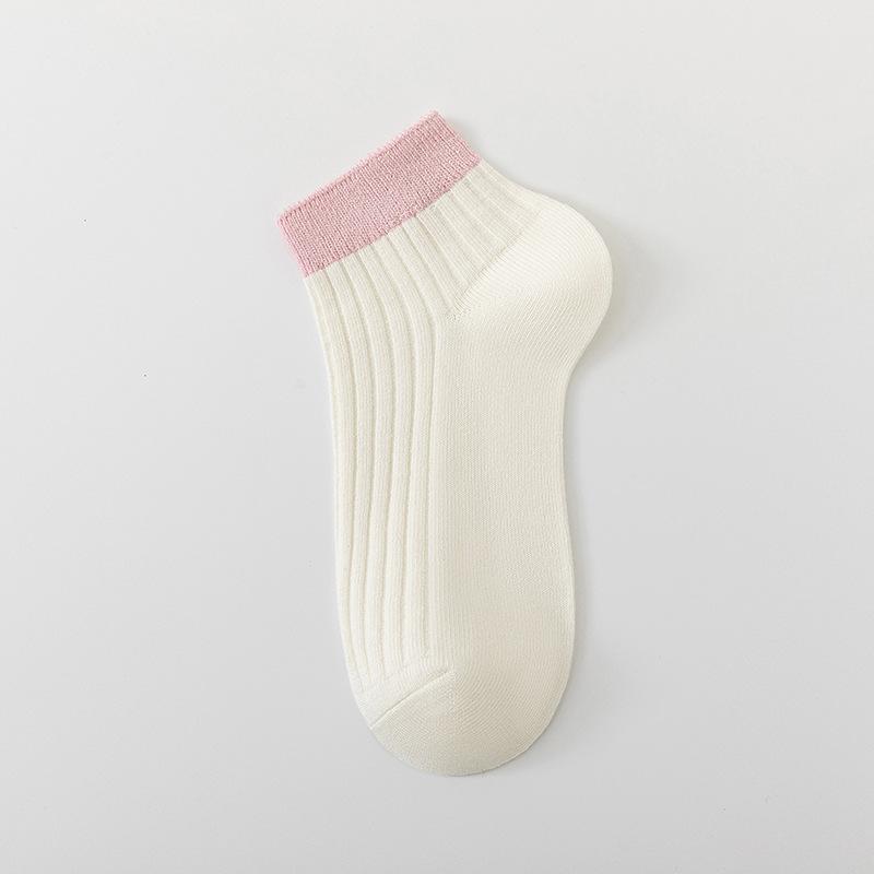 Calzini Colorati Nuovi da Donna per Primavera e Autunno, Bocca Bassa, Invisibili, Traspiranti, Studente, Tubo Corto, Calzini in Cotone