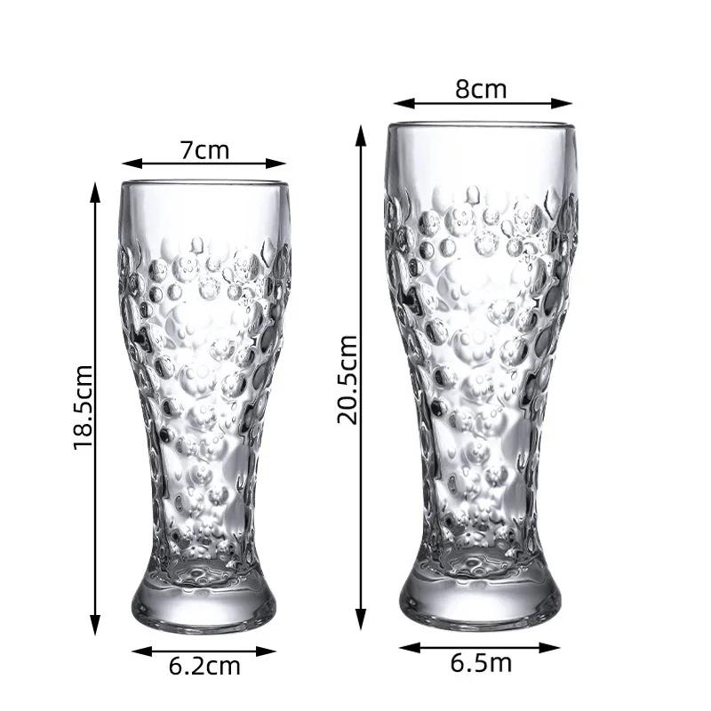 330ml/500ml Beer Glass Bar Craft Beer Glass Creative Wheat Beer Glass Party Beverage Cup Transparent Cold Drink Cup Bar Tools