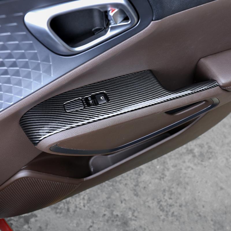 For Kia Soul -2025 Window Button Cover Car Door Armrest ABS Decal Panel Window Button Trim Interior Accessories LHD