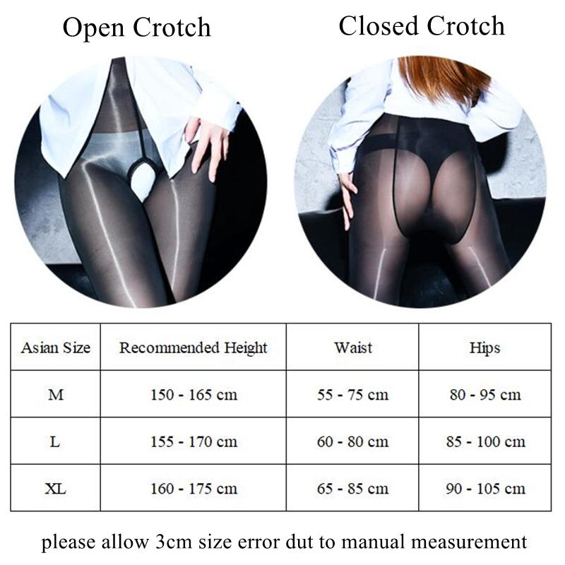 T Crotch Smooth Fabric Nude Tights Horse Oil Crotchless Party Lingerie Clubwear Women High Waist Extra Large Anti-Hook Pantyhose