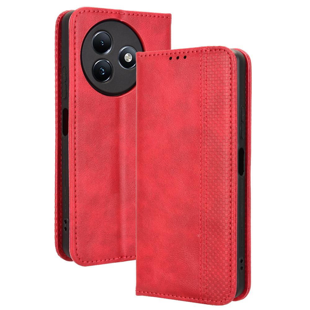 

Для itel S24 S667LN Чохол Магнітна застібка Шкіряна Обкладинка-гаманець для телефону Red