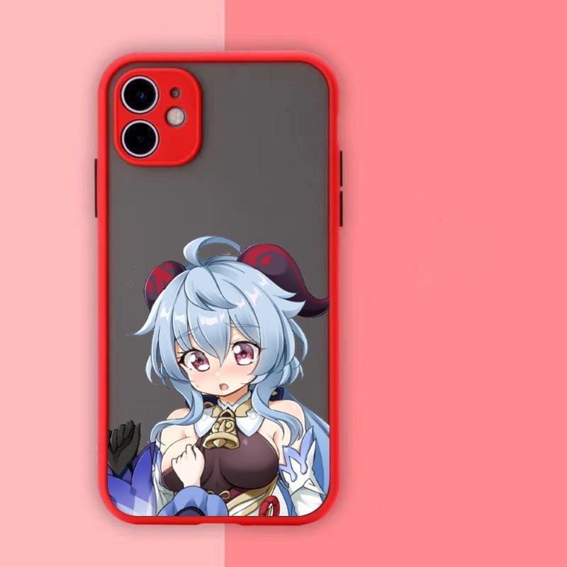 Genshin Impact Ganyu Telefondeksel For IPhone 13 12 11 Mini Pro Max XS X Max XR 8 7 Plus SE 2022 Hudfarget Telefondesksel