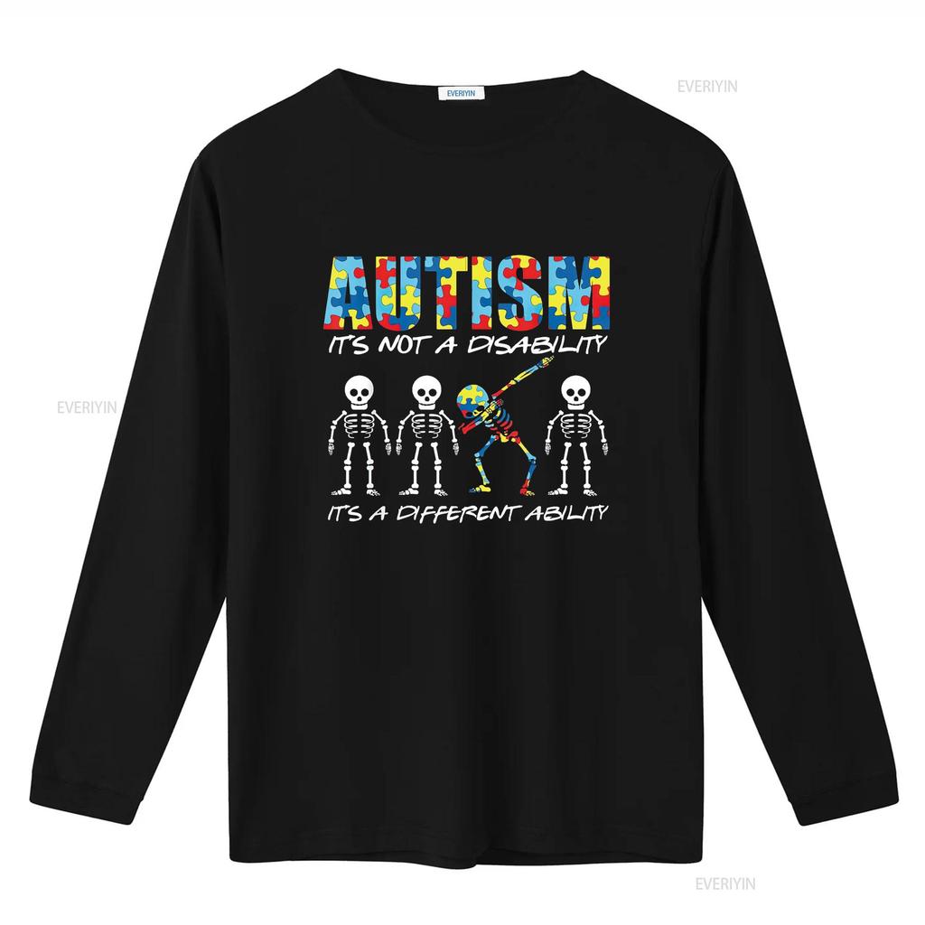 Womens Autism Is Not A Disability It S Different Ability Gift T Shirt Black Vintage Washed Fashion Streetwear Casual