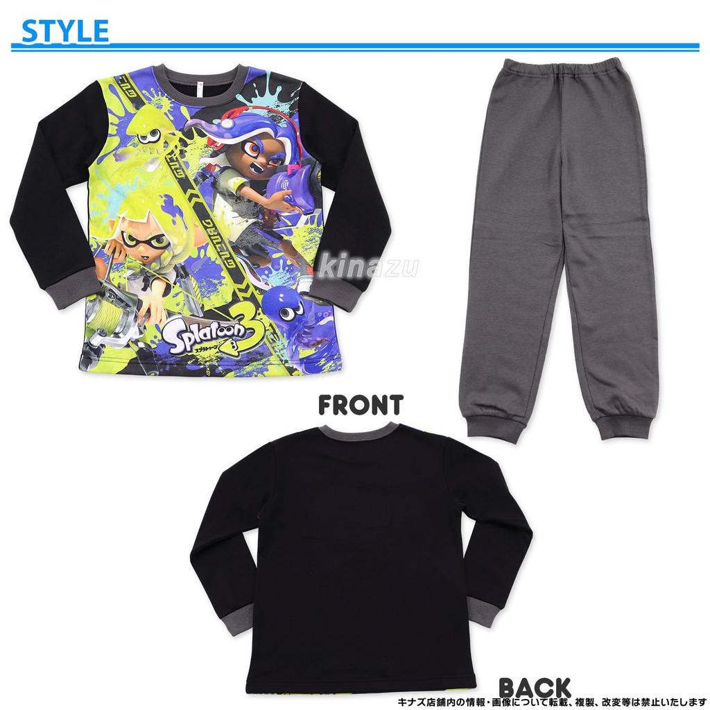 Bandai Splatoon 3 Boys' Glowing Fleece Pajamas 571