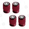 4pcs Five-Pointed Star Logo Car Wheel Tire Valve Caps Air Stem Aluminum Accessories For Jeep Wrangler Sahara Cherokee Ford F150 AMR1
