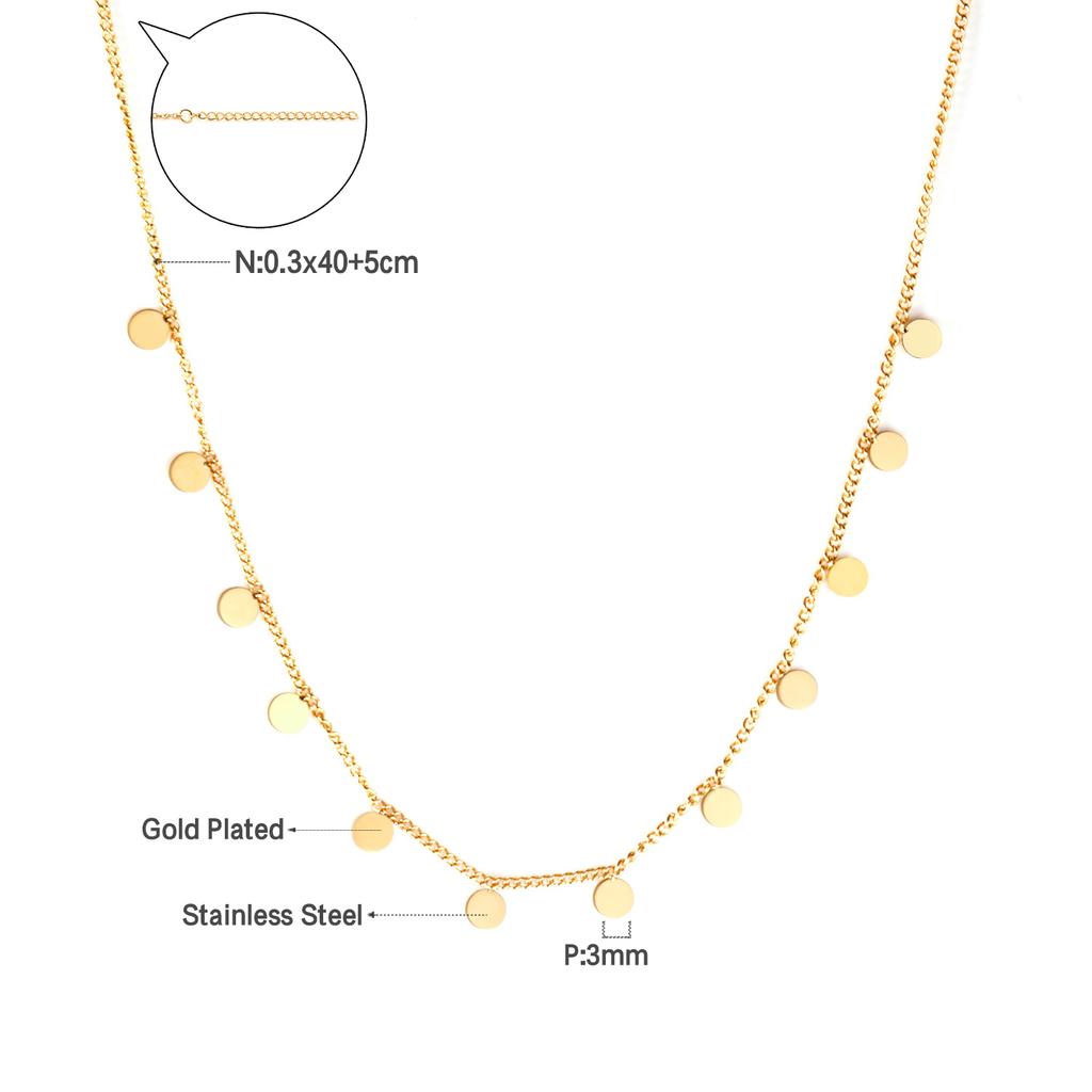 Woman Collier Golden Chains Necklaces Bohemia Star Heart Elegant Stainless Steel Jewelry Trendy