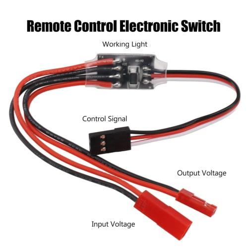 RC Electronic Switch, 3-30V 20A High-Voltage Remote Control Electronic Switch, Durable Remote Control On/Off Electronic Switch with PWM Receiver for R