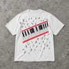 Camiseta Teclas de Piano Michael J Beat It, Camiseta Gráfica de Música Pop Retro, Camiseta para Fan de Teclado de Piano