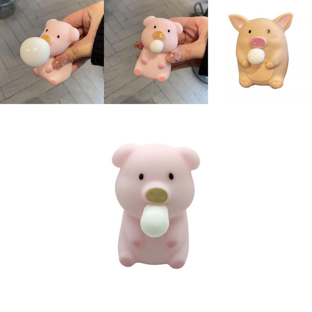 Cute Little Pig Squishy Toy Decompress And Release Stress With Bubble-spitting Fun!