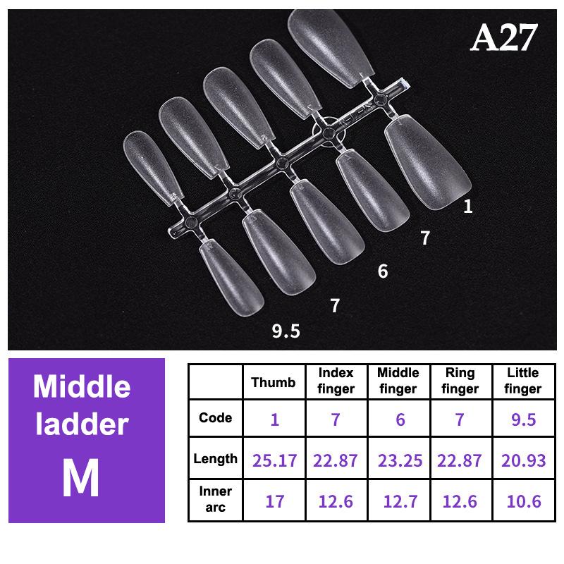 100Pcs/Box False Nails Transparent Press On Nails Coverage False Nails Tips Short Shaped Water Drop Full Sticker For Nails