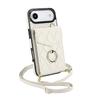 For iPhone Air Case RFID Blocking Card Bag Leather + TPU Crossbody Phone Cover with Ring Kickstand