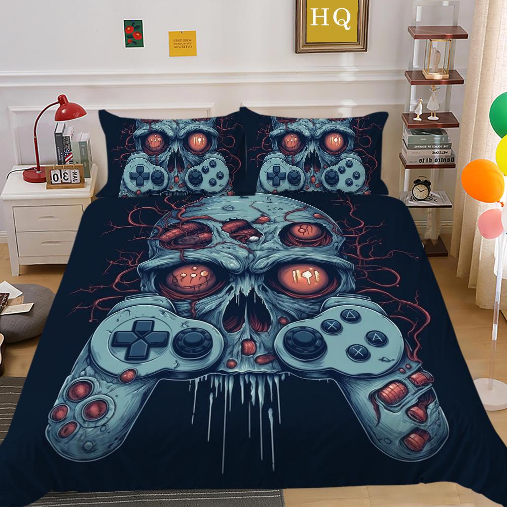 Fashion Bed Cover 3D Printed Homes Bedding Set Game Style Home Textiles Queen Size Polyester Comfortable Home Bedclothes