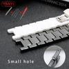 Notch Ceramic Watchband 16-8mm 18-10mm Watch Strap for Women Man Wristwatches Band Use Bar Butterfly Buckle Pure Ceramics