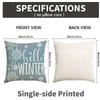 1/4Pcs Blue Christmas Pillowcase, Gingerbread Man Cotton Candy Hot Drink Cup Design Cushion Cover, Christmas Decoration