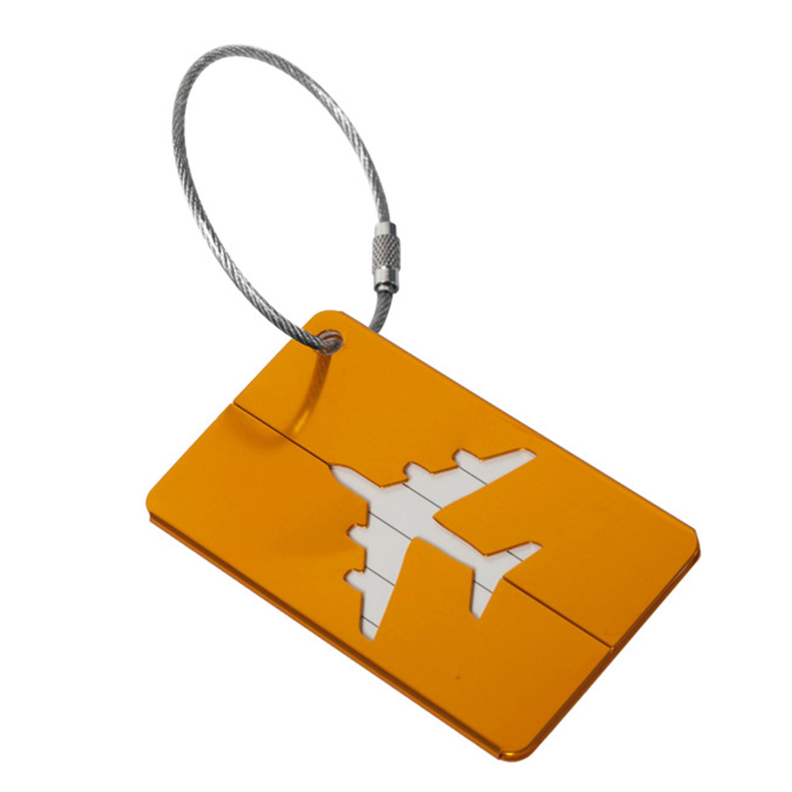 

Бирки для багажа Рюкзак Идентификатор чемодана Металлическая бирка для багажа с именем ID Адресной карточкой Металлическая петля Метка для багажа золотой