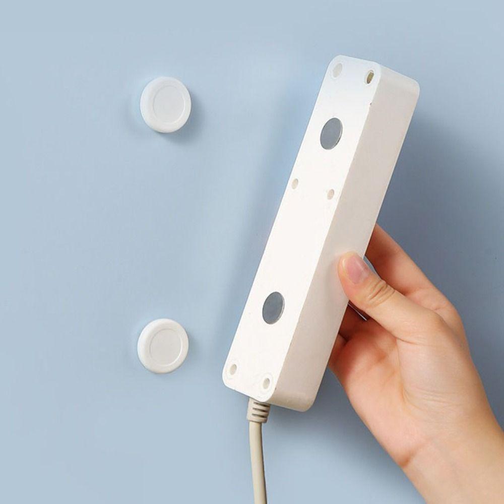 12pcs Self Adhesive Magnetic Remote Control Rack No Hole Punching Stable Magnetic Paste Hook Dopamine Decorative