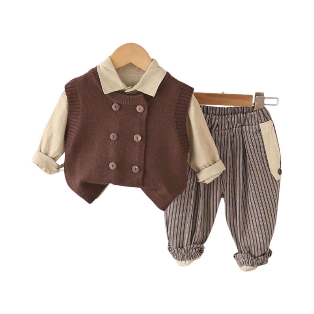Kids Casual Long-Sleeve Set, Comfortable Daily Wear Outfits