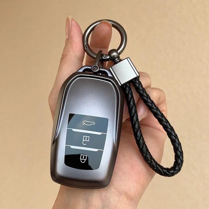 Tpu Car Key Case Cover Shell Fob For Toyota Chr Hilux Fortuner Land Cruiser 200 Camry Corolla Crown Rav4 Highland Key Chain
