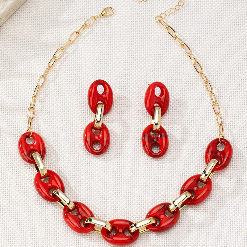 Fashion Necklace Earrings For Women Ladies
