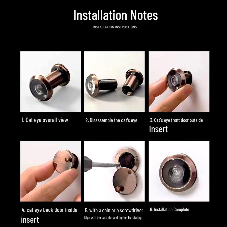 High-Definition Stainless Steel Anti-Theft Door Peephole Viewer