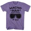Macho Man - Oh Yeah - Amerikanische Klassiker - Heather Lila Kurzarm T-Sh