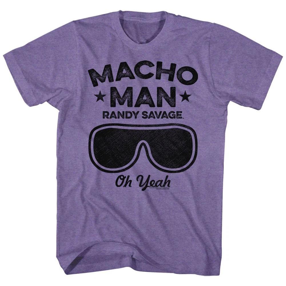 Macho Man - Oh Yeah - American Classics - Heather Purple Short Sleeve T-Sh 100