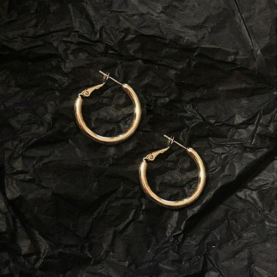 Silver Hoop Earrings: Korean Style, Popular, All-Match, High-End, Celebrity Fashion
