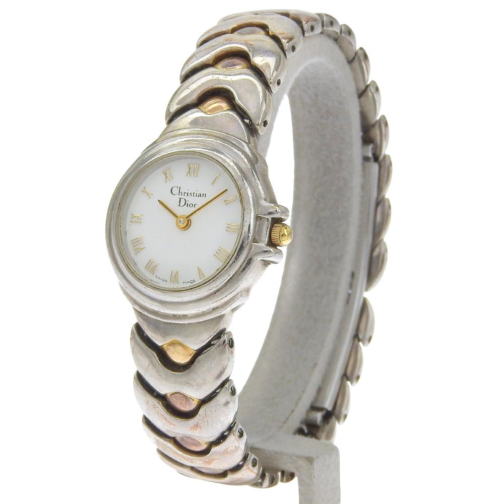 Dior Watches whiteDial Stainless Steel Quartz Analog Display Women Used