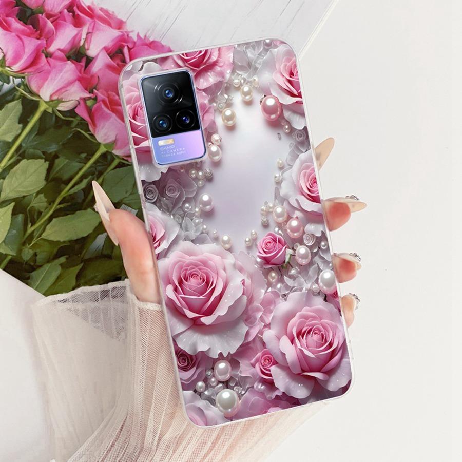 For Vivo V21E V 21 E V2061 V2055 Case Soft Silicone TPU Protective Butterfly Phone Case For VivoY73 2021 V21 E 4G 5G Cover Coque