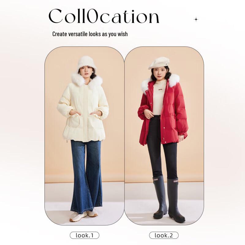 IEF Women's 2024 Winter Fashion Hooded Down Jacket