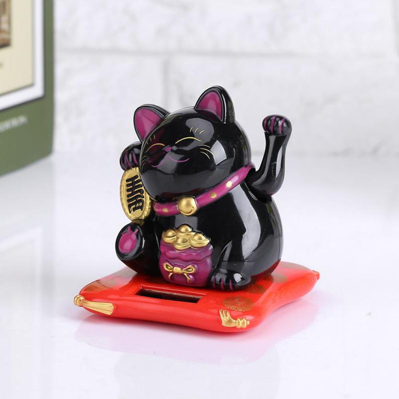 1/2/4 STÜCK Solarbetriebene Maneki Neko Winkende Arm Winkende Glückskatze Glückskatze Für Heim-, Büro- und Autodekoration