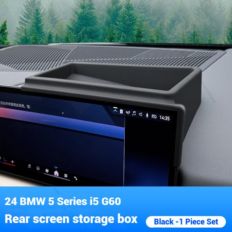 For BMW 5 Series i5 G60 2024 Central Control Navigation Behind Screen Storage Box Dash Organizer Tray Accessories