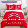 3pcs Custom Name Citroen logo Bedding Set Duvet Cover Closure Includes 1 Duvet Cover & 2 Pillowcases for All Seasons Bedroom Decor