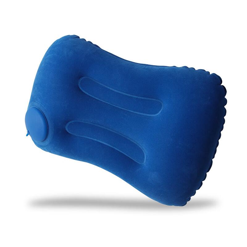 Mi Ling Flocked Inflatable Square Travel & Camping Pillow (4-Pack) средне-синий флокированный