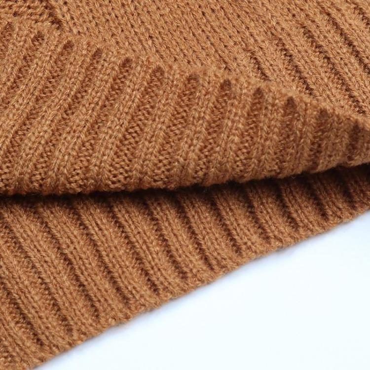 Robe pull tricotée d'hiver chic pour femmes Épaisse A-line Long pull Col haut Manches longues Automne Chaud