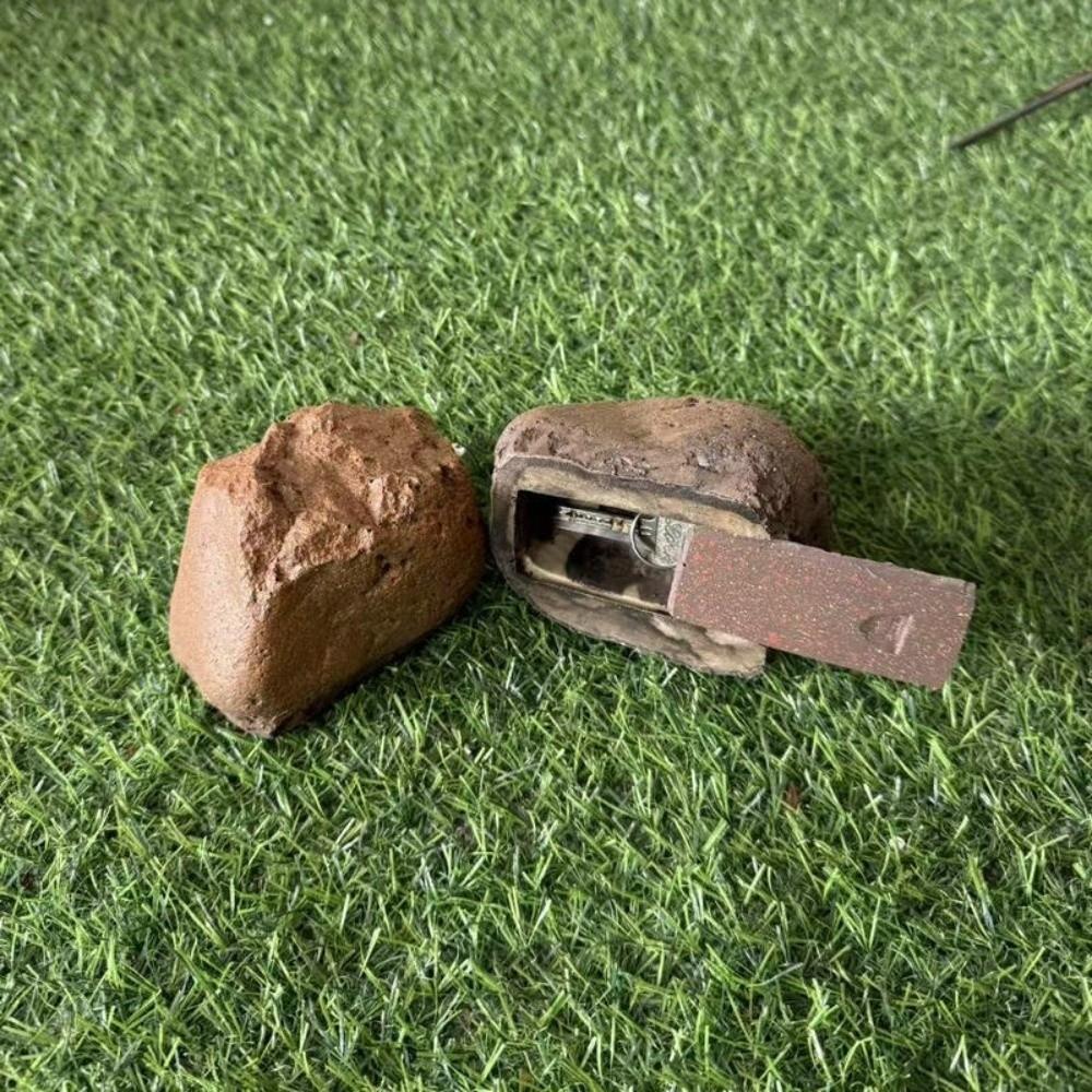 Realistic Imitation Stone Key Holder Natural Looking Secure Key Storage Box  Garden Decoration